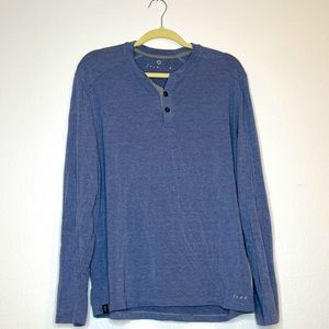 Free fly blue Henley long sleeve tshirt